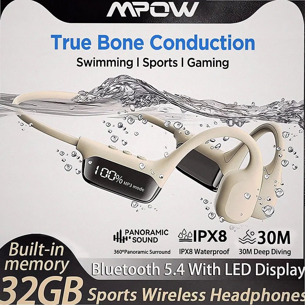 Knochenschall Headphone Bluetooth IPX8 Wasserdicht MP3-Player Headset Kopfhörer