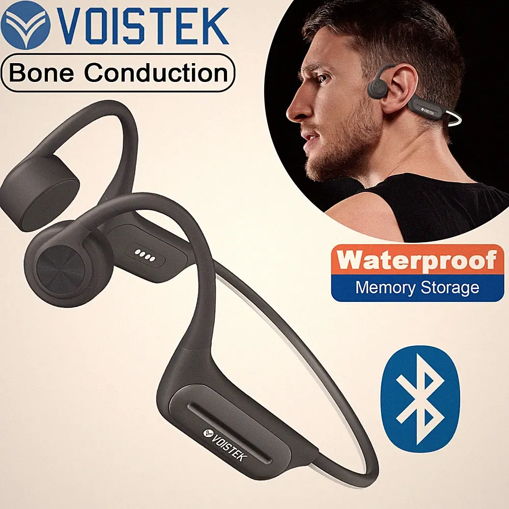 Knochenschall Headphone Bluetooth IPX8 Wasserdicht MP3-Player Offene Kopfhörer