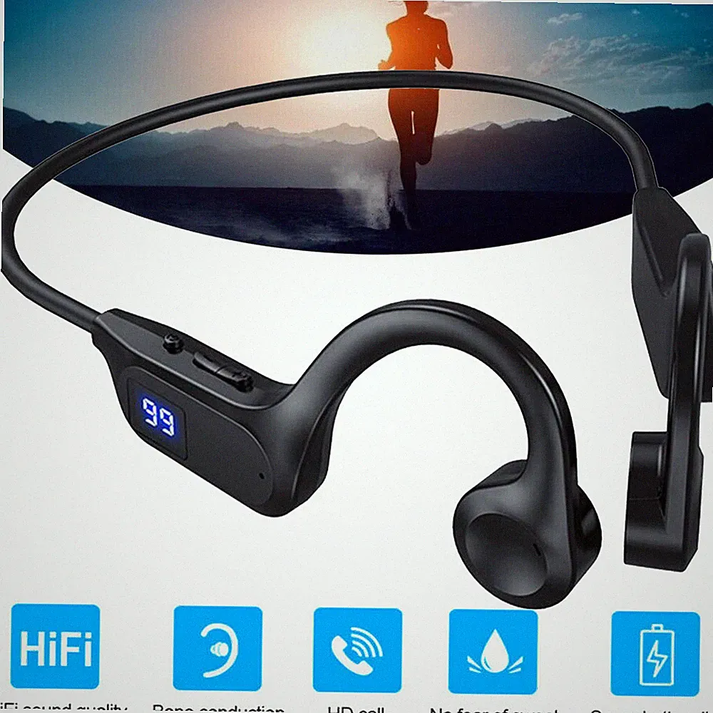 Knochenschall Kopfhörer Bluetooth 5.2 Open-Ear Kabellos Sport Kopfhörer IPX5 Neu