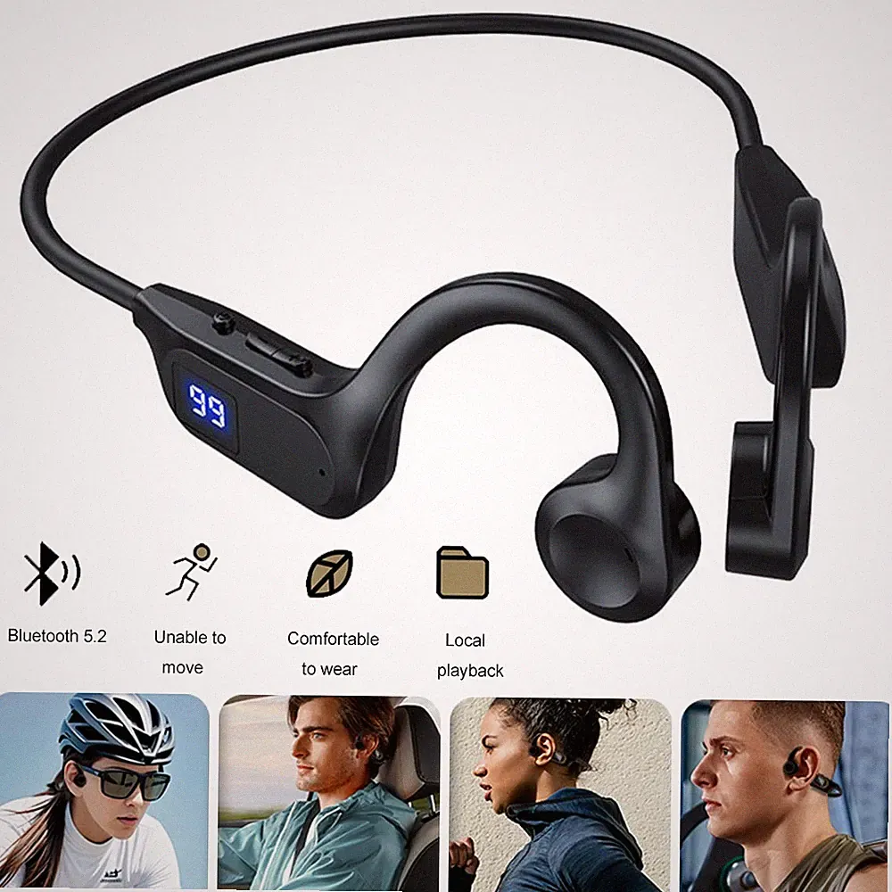Knochenschall Kopfhörer Bluetooth 5.2 Open Ear Kopfhörer Bluetooth Zum Joggen