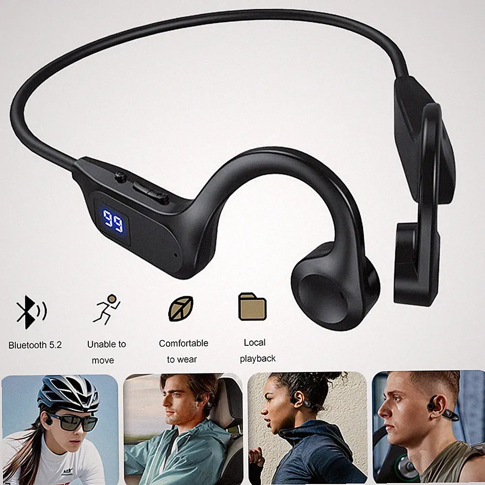 Knochenschall Kopfhörer Bluetooth 5.2 Open Ear Kopfhörer Bluetooth Zum Joggen