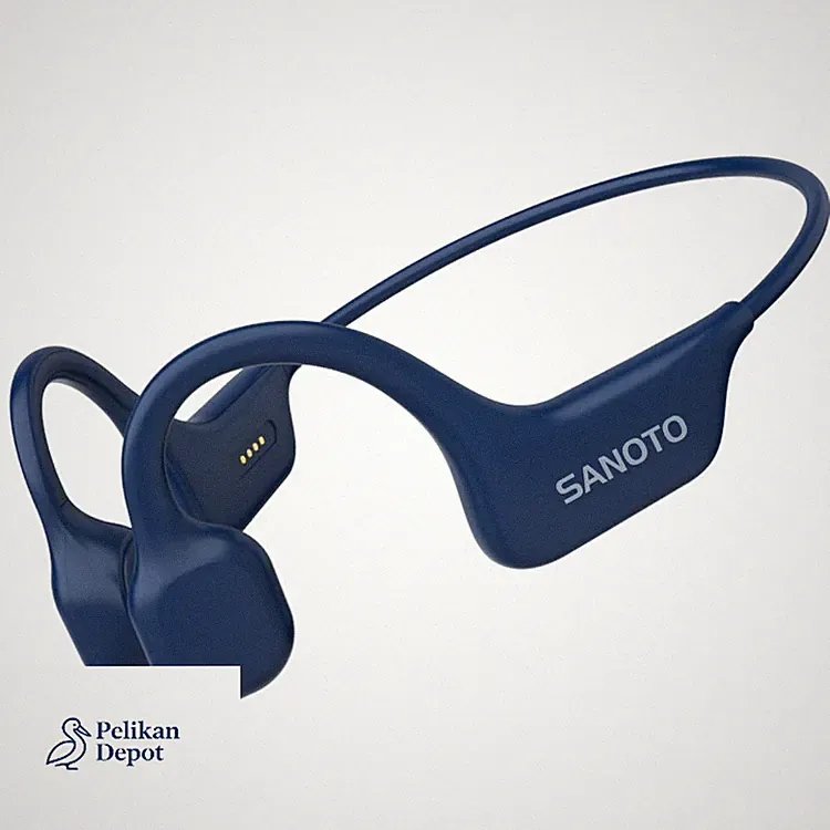 Knochenschall Kopfhörer Bluetooth 5.3 Open Ear Sport Kopfhörer Blau