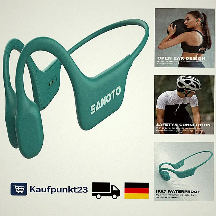 Knochenschall Kopfhörer Bluetooth 5.3 Wasserdicht Sport