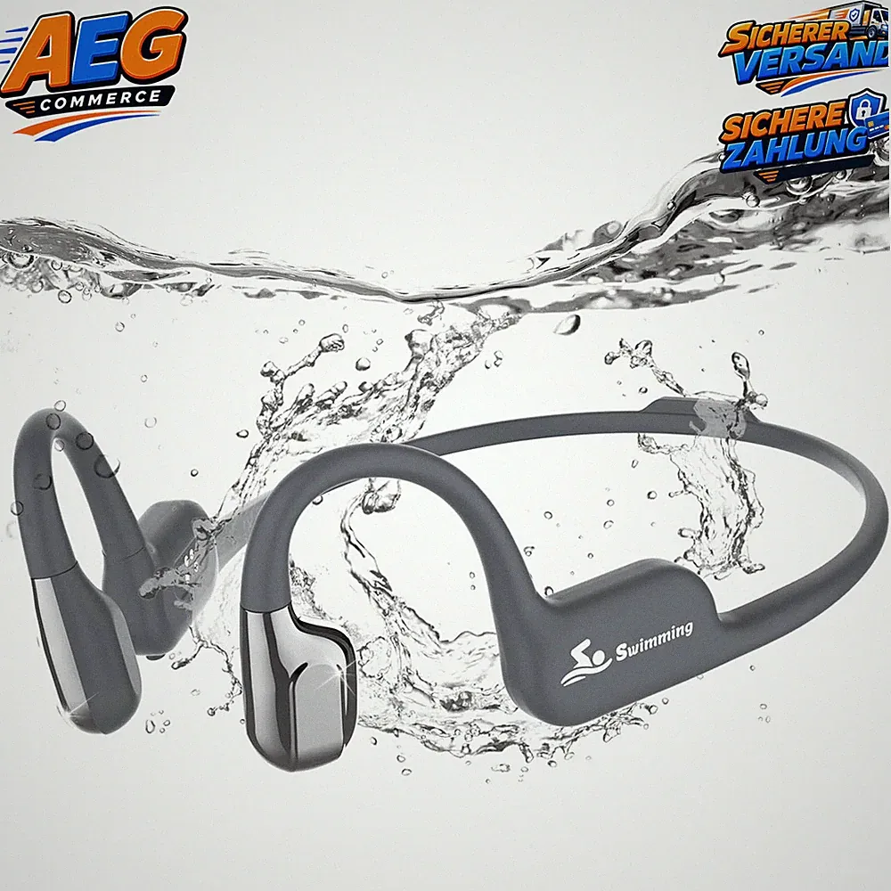 Knochenschall Kopfhörer Bluetooth 5.4 für Schwimmen wasserdicht Sportkopfhörer