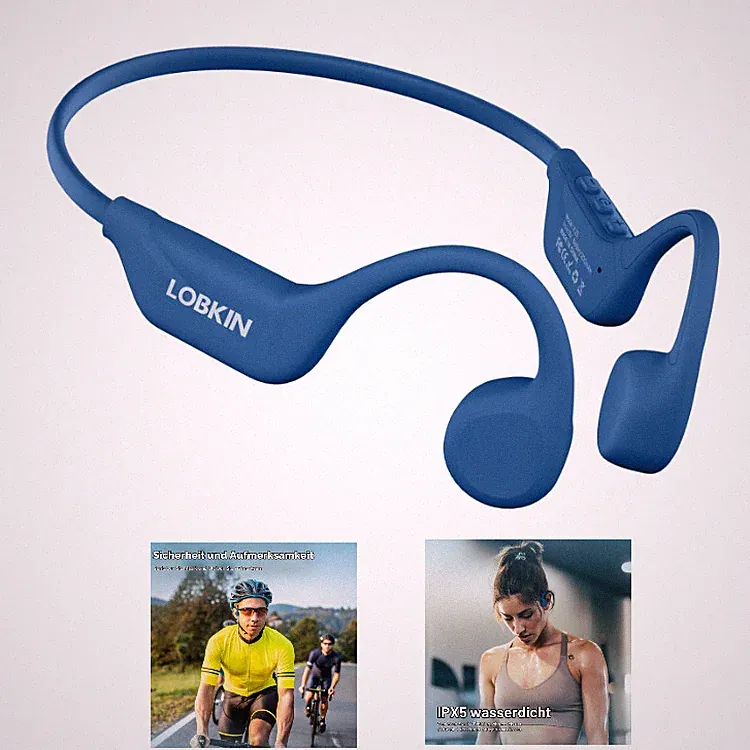 Knochenschall Kopfhörer Bluetooth 5.4 Wasserdicht Sport Kopfhörer Fitness Lauf