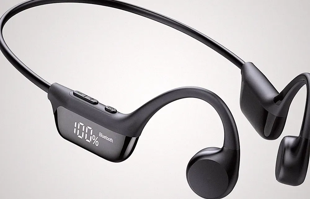 Knochenschall Kopfhörer, Bluetooth 6.0 Open Ear Kopfhörer 12 Std, LED-Anzeige, D
