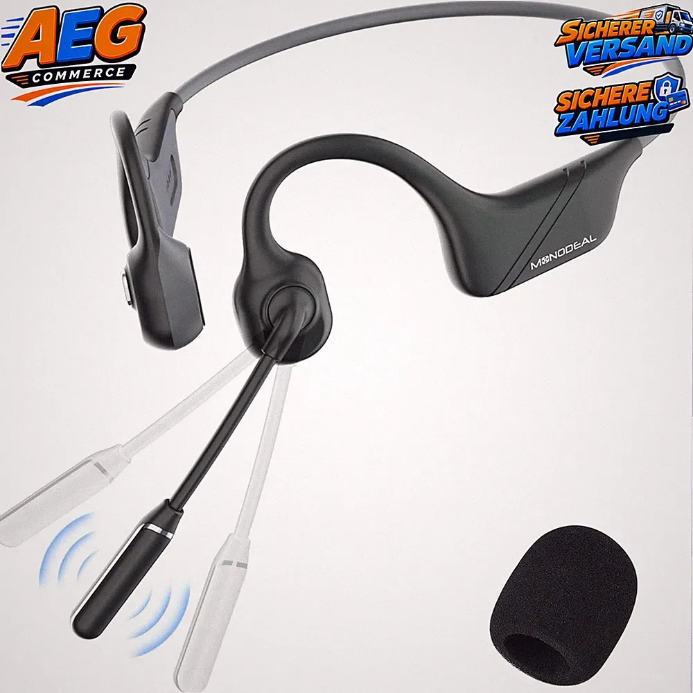 Knochenschall Kopfhörer Bluetooth Headset mit Mikrofon für Büro Callcenter