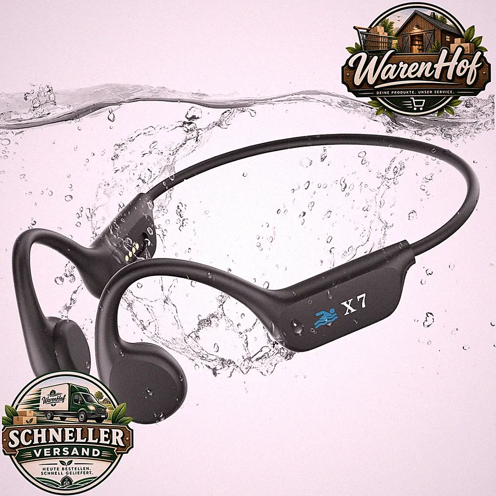 Knochenschall Kopfhörer Bluetooth IP68 Wasserdicht mit MP3-Player 32GB für Sport