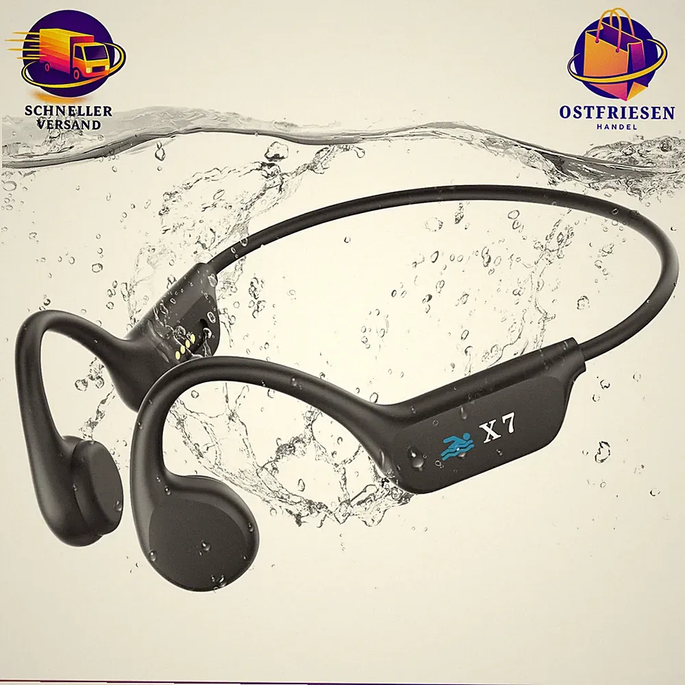 Knochenschall Kopfhörer Bluetooth IP68 Wasserdicht mit MP3-Player 32GB für Sport