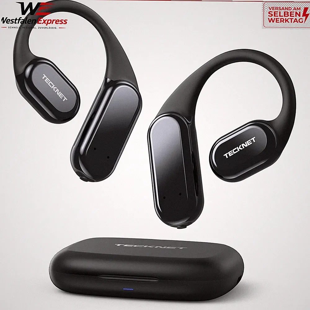 Knochenschall Kopfhörer Bluetooth Kabellos IP68 Wasserdicht 60 Stunden