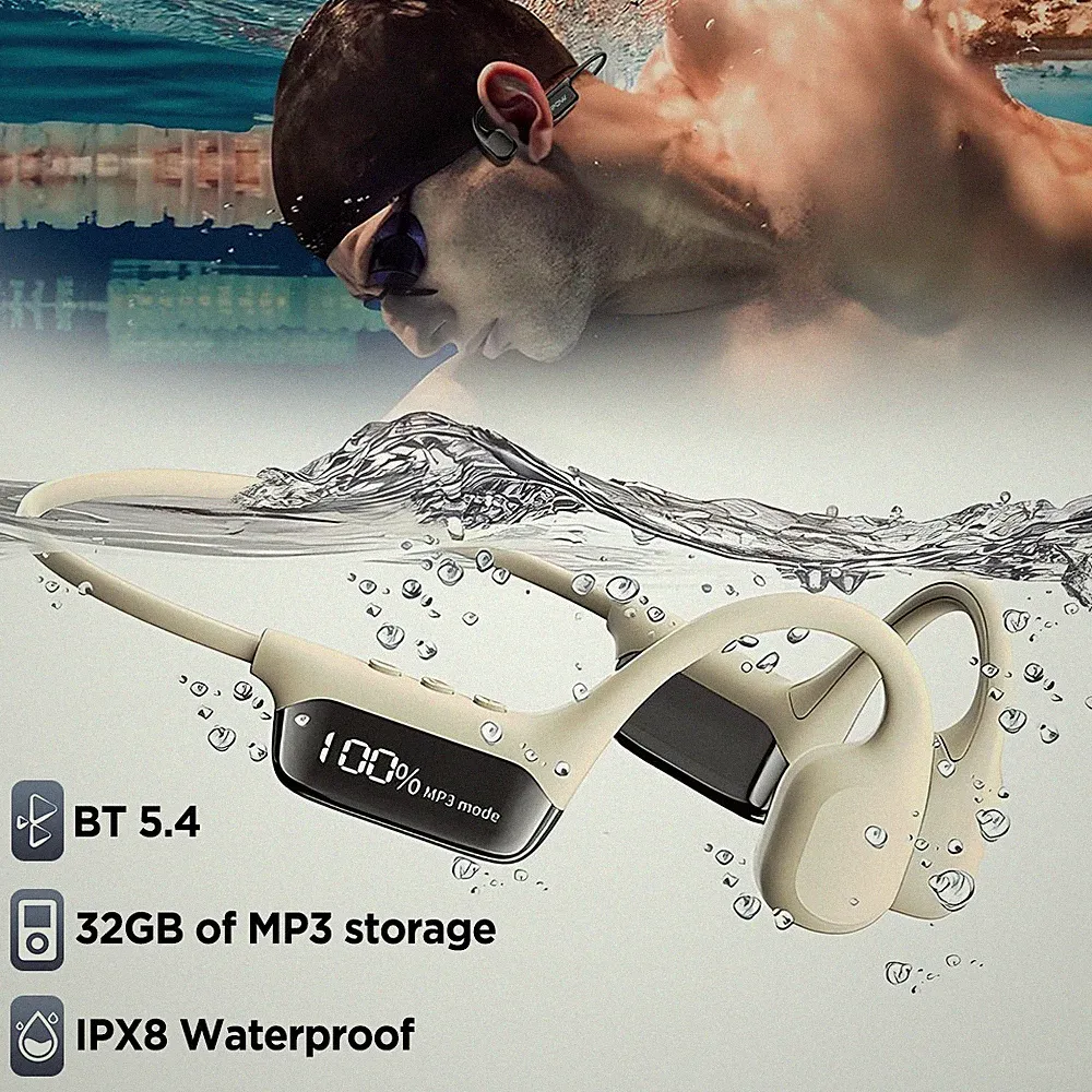 Knochenschall Kopfhörer Bluetooth Kopfhörer Kabellos Sport Open Ear Kopfhörer