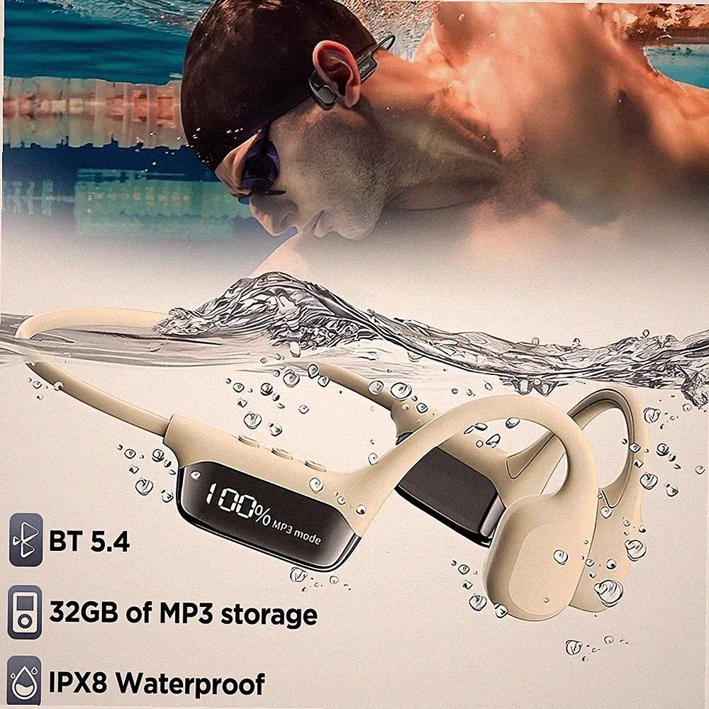 Knochenschall Kopfhörer Bluetooth Kopfhörer Kabellos Sport Open Ear Kopfhörer