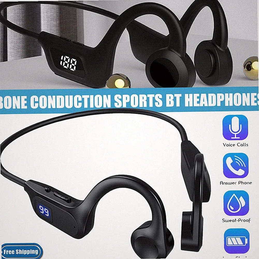 Knochenschall Kopfhörer Bluetooth Kopfhörer Open Ear Schwimmen Sport Kopfhörer