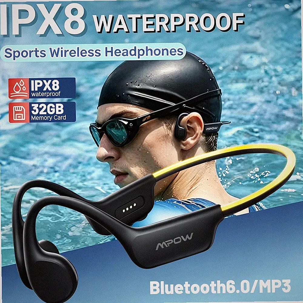 Knochenschall Kopfhörer Bluetooth Kopfhörer Open Ear Sport Kopfhörer LED-Licht