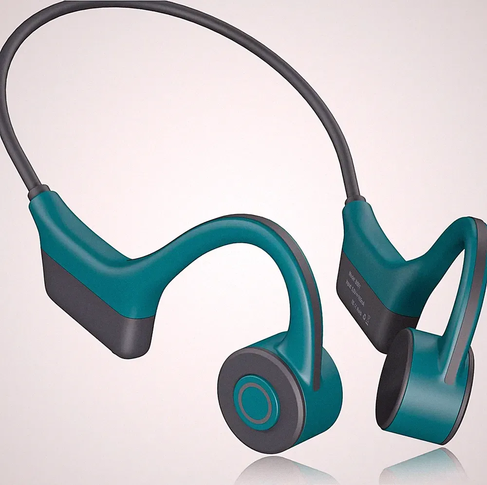 Knochenschall Kopfhörer Bone Conduction Bluetooth Kabellos Sport Headset Türkis