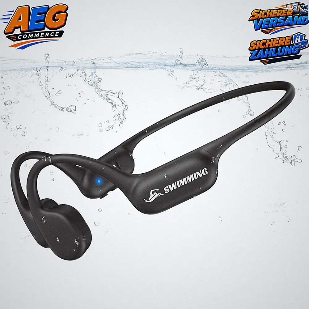 Knochenschall Kopfhörer IP68 Wasserdicht 32GB für Schwimmen Sport Musik