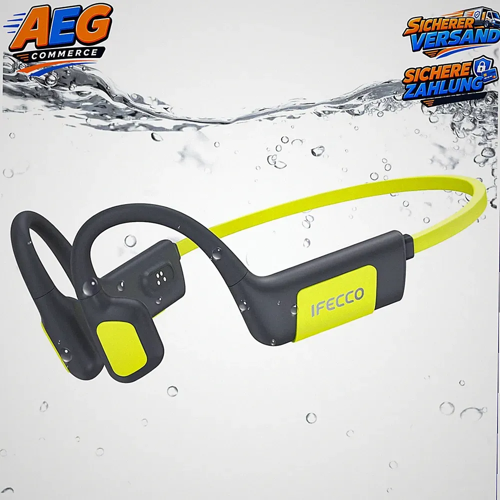 Knochenschall Kopfhörer IP68 Wasserdicht 32GB Speicher für Schwimmen Sport