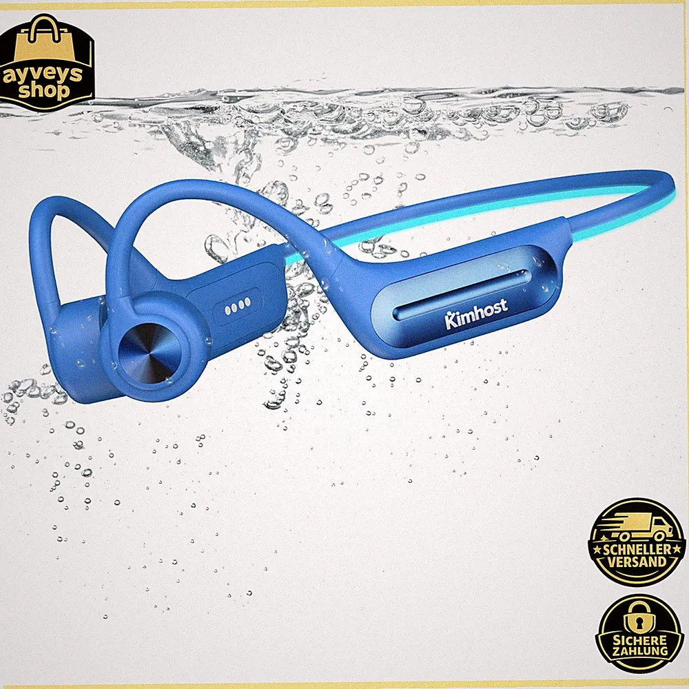 Knochenschall Kopfhörer IP68 Wasserdicht Bluetooth 5.4 32GB MP3-Player Sport