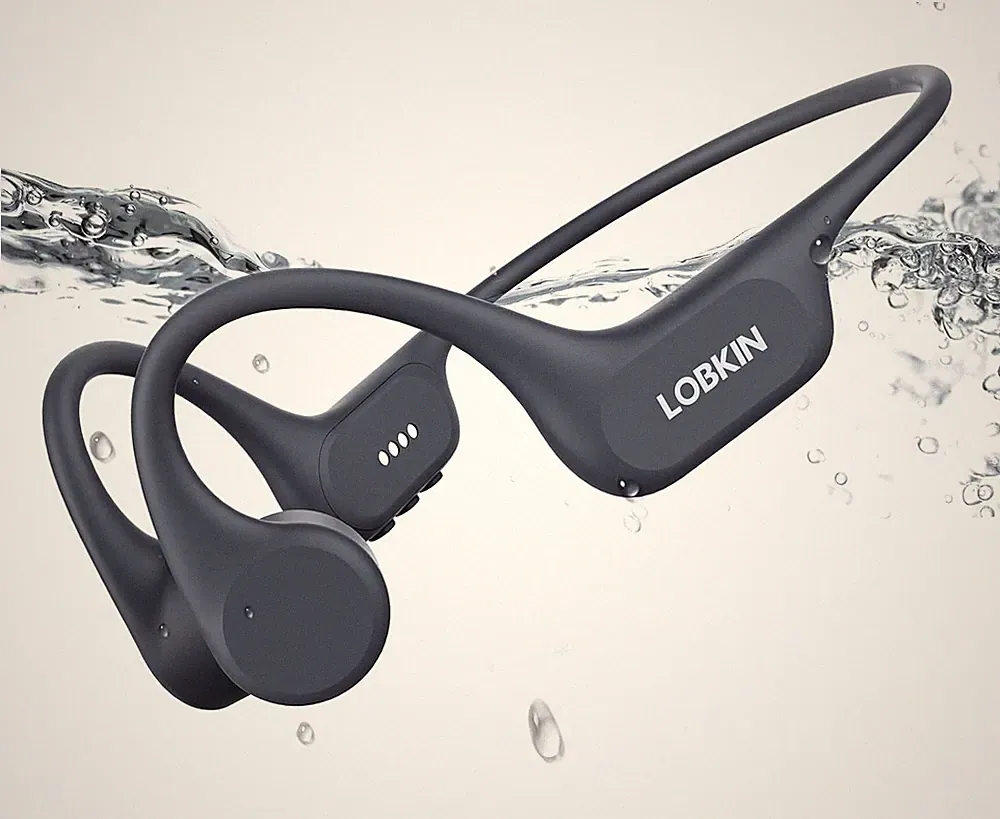Knochenschall Kopfhörer IP68 Wasserdicht Bluetooth 5.4 mit 32G MP3 Player für