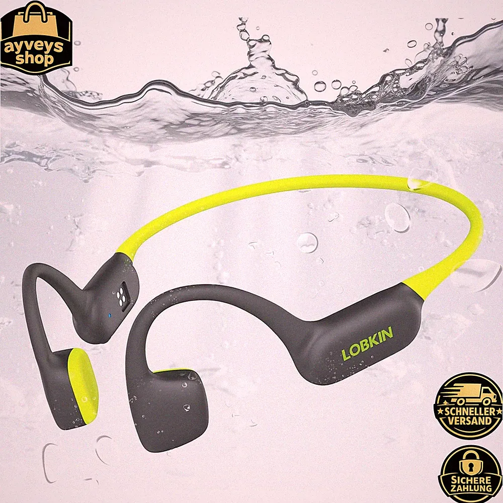 Knochenschall Kopfhörer IPX8 Wasserdicht Bluetooth 5.4 mit MP3 Player 32G