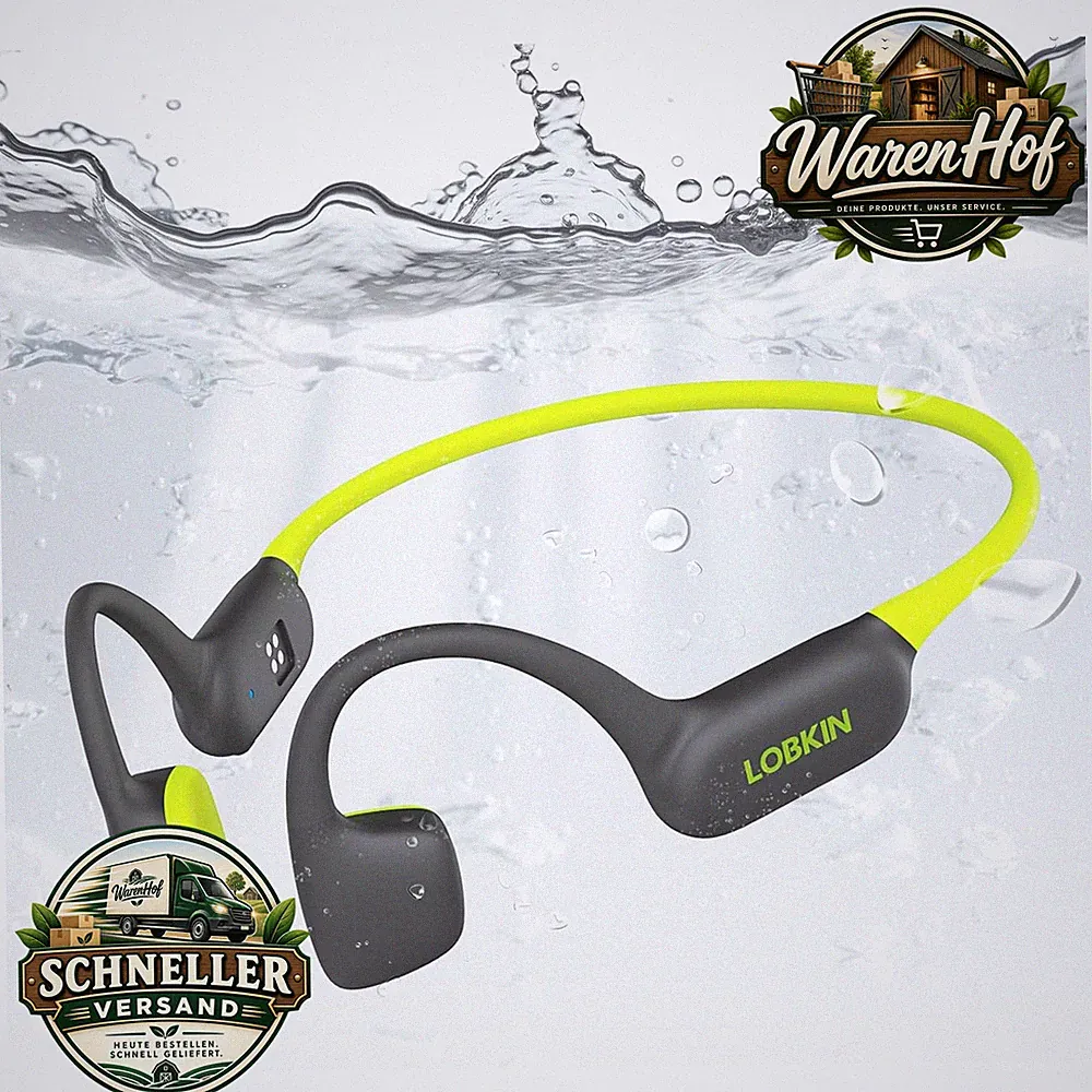Knochenschall Kopfhörer IPX8 Wasserdicht Bluetooth 5.4 mit MP3 Player 32G