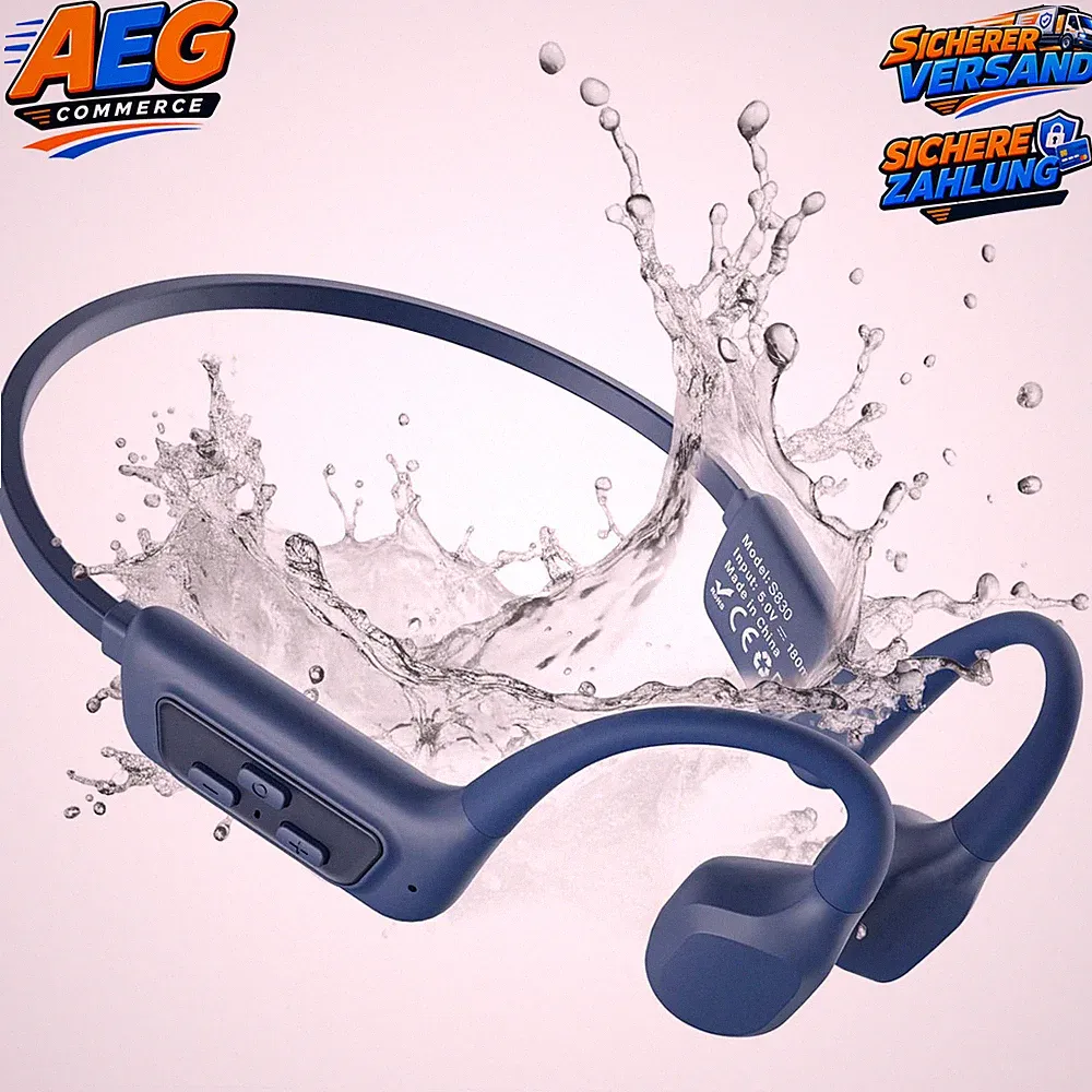 Knochenschall Kopfhörer IPX8 Wasserdicht mit MP3-Player 8GB Bluetooth 5.4