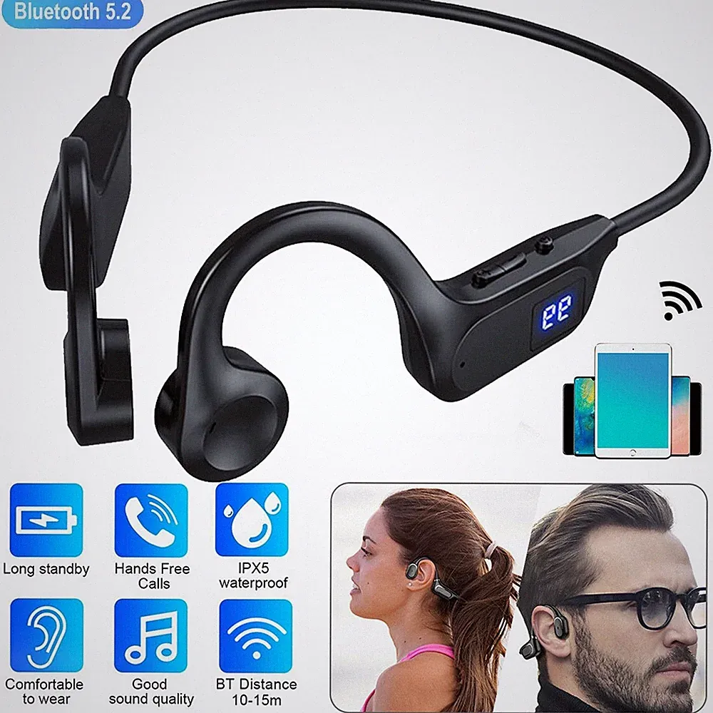 Knochenschall Kopfhörer Kabellos Bluetooth Kopfhörer Open Ear Sport Kopfhörer DE