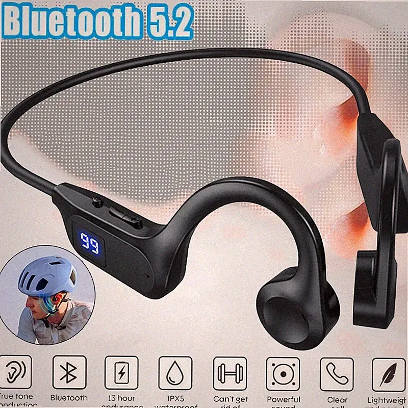 Knochenschall Kopfhörer Kabellos Open Ear Bluetooth Kopfhörer Sport Kopfhörer DE