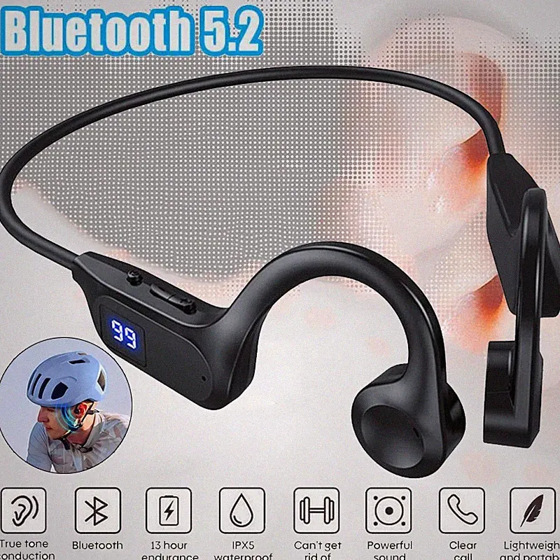 Knochenschall Kopfhörer Kabellos Open Ear Bluetooth Kopfhörer Sport Kopfhörer DE