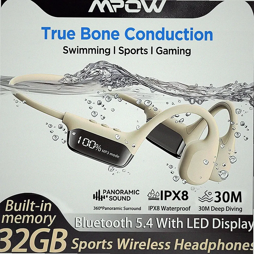 Knochenschall Kopfhörer Open-Ear Bluetooth Kopfhörer Schwimmen Sport Kopfhörer