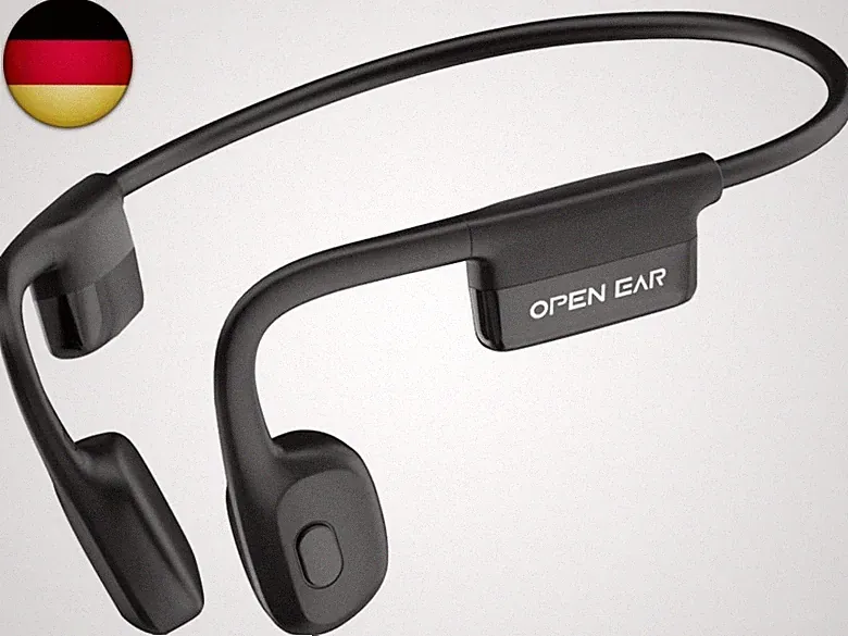 Knochenschall Kopfhörer, Open Ear Kopfhörer Bluetooth 5.3 mit Dual-Mikrofon, 8
