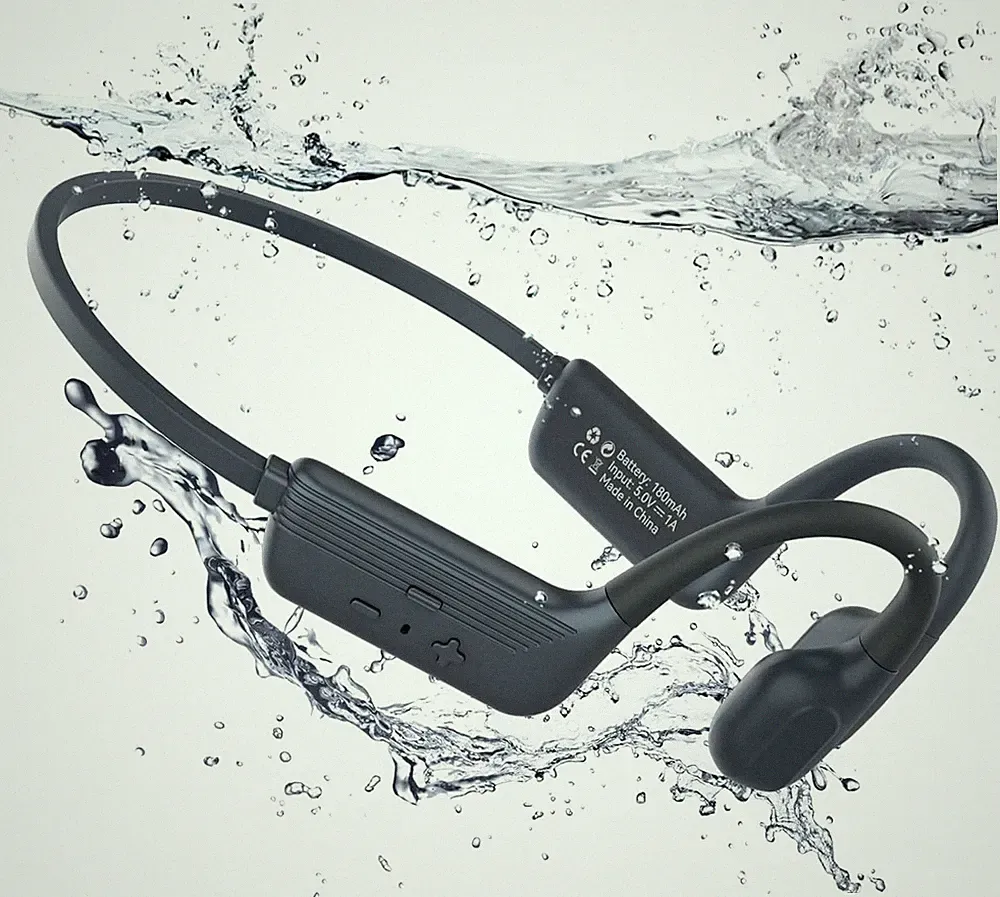 Knochenschall Kopfhörer Unterwasser 8GB MP3-Player IP68 Wasserdicht für