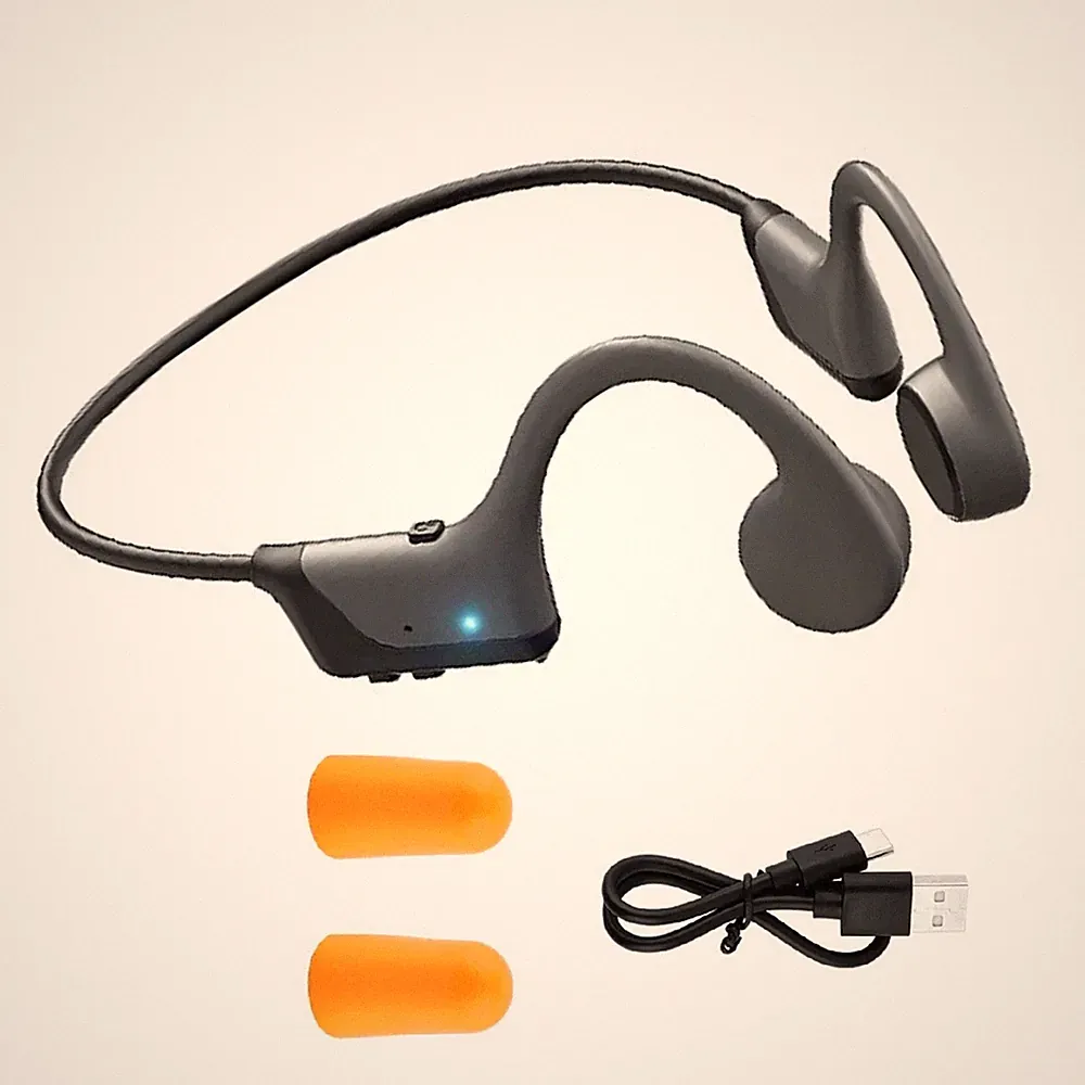 Knochenschall Sportkopfhörer Bluetooth 5.4 IPX5 Wasserdicht für Radfahren Laufen