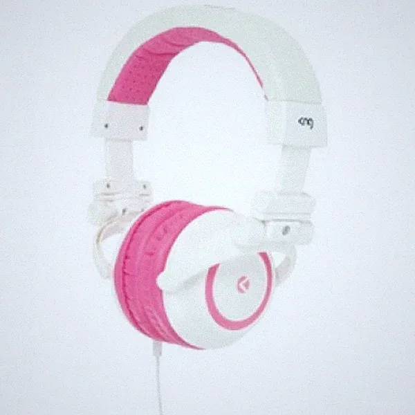König KNG-7030 First Lady - Kopfhörer weiss/pink 108dB drehbare Ohrmuscheln 90°
