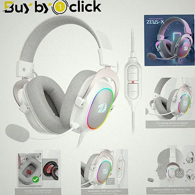 Komfortable Gaming Kopfhörer mit aktiver Geräuschunterdrückung & RGB-Beleuchtung