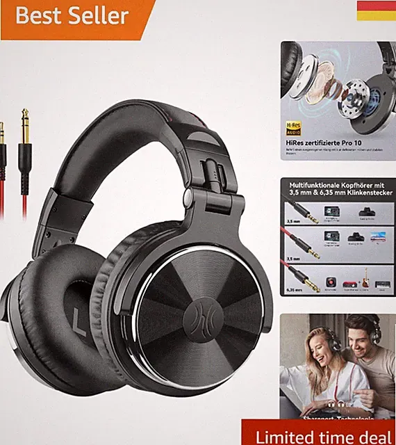 Komfortable Over Ear DJ Kopfhörer mit Geräuschisolierung und 50mm Treiber