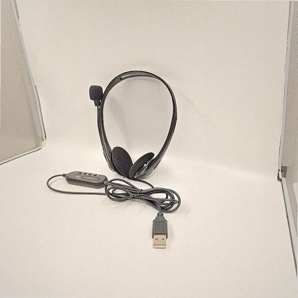 Kompakte USB Kopfhörer für Laptop Desktop mit On-Ear für Sound Tuning Tasten