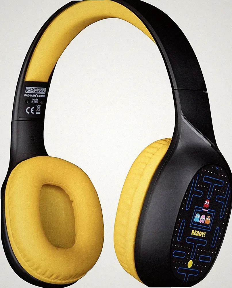 Konix Pac-Man On-Ear-Kopfhörer kabellos Bluetooth 5.3 für Smartphones und Tablet
