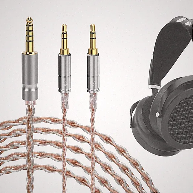 Kopfer Silbern Kabel Kopfhörer Upgrade Kabel Audiokabel 4,4 mm 3,5 mm