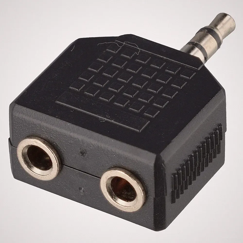 Kopfhörer-Adapter AUX, Klinke 3,5 mm 1 zu 2 - 1x 3,5-mm-Klinkenstecker (3-polig