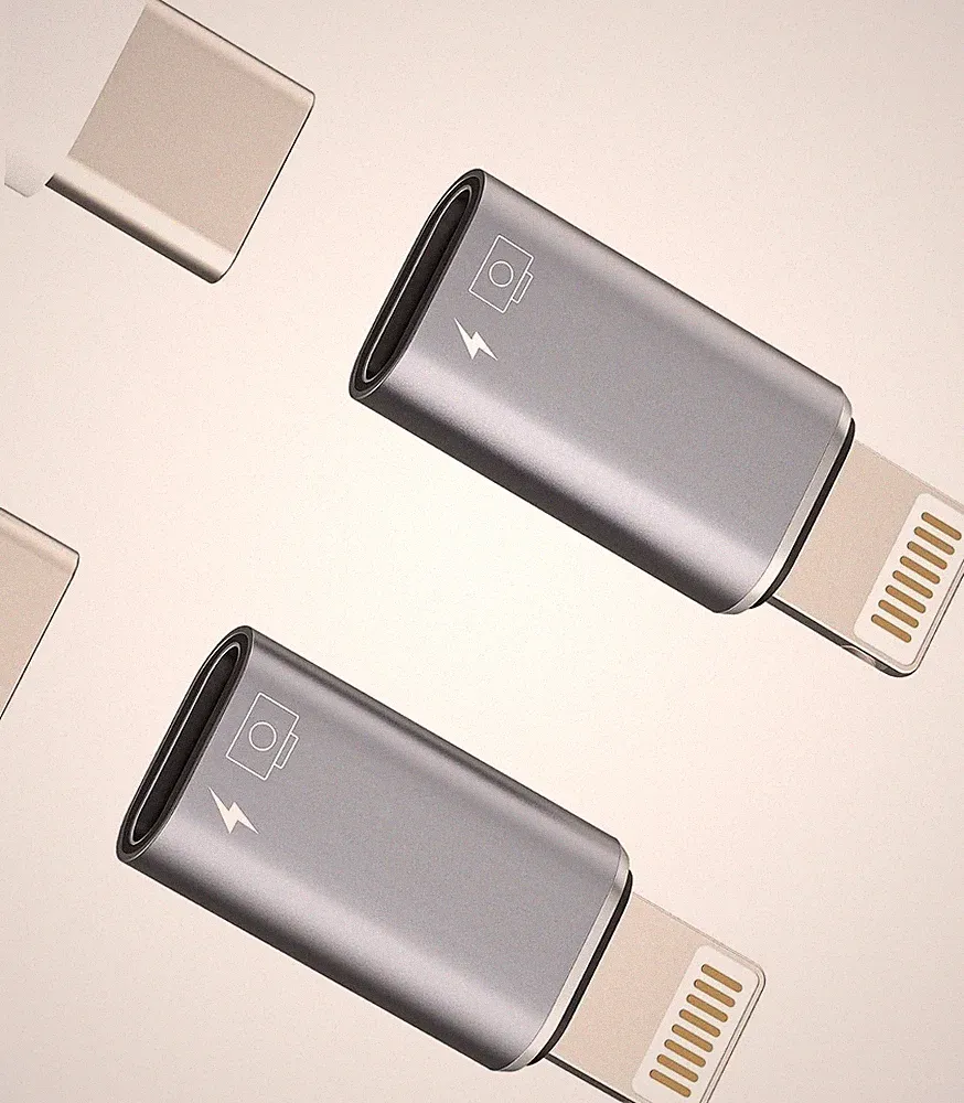 Kopfhörer-Adapter USB C auf Lightning Stecker 2 Stück Typ C Schnellladegerät