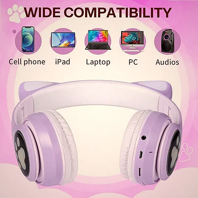 Kopfhörer Bluetooth 5.0 Kabellos Stereo Bass Faltbare Kopfhorer Kinder Mädchen