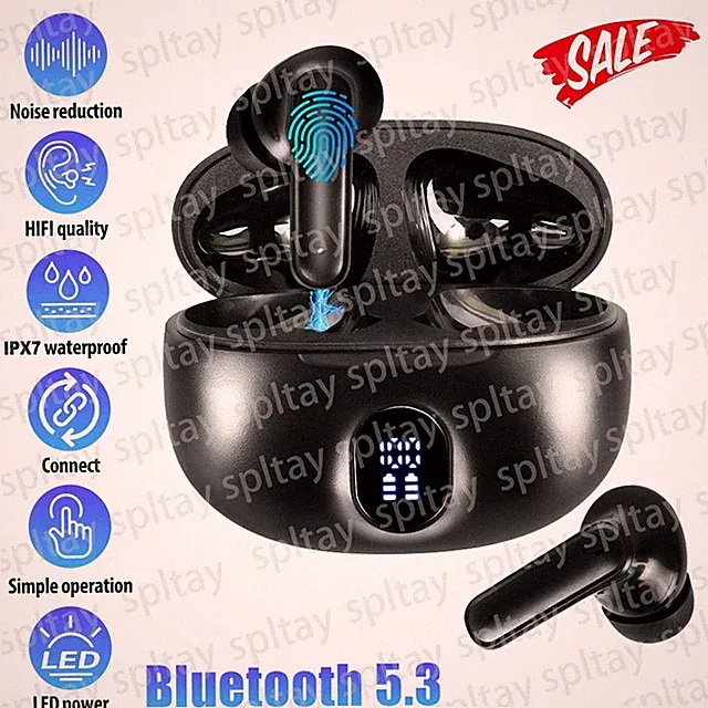 Kopfhörer Bluetooth 5.3 In Ear Ohrbügel Kabellos Sportkopfhörer mit Mikrofon