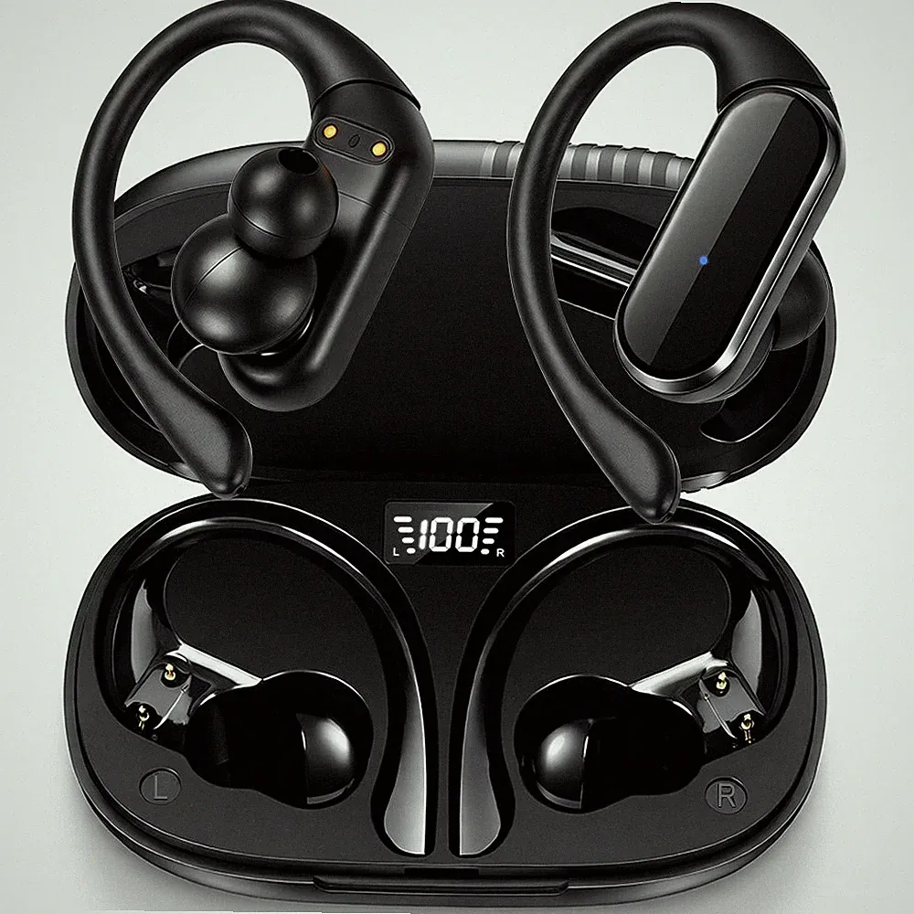 Kopfhörer Bluetooth 5.3 In Ear Ohrbügel Kabellos Sportkopfhörer mit Mikrofon