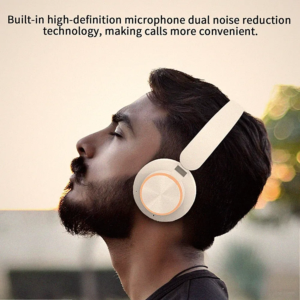 Kopfhörer Bluetooth Over-Ear Faltbar Gaming Musik Weiß