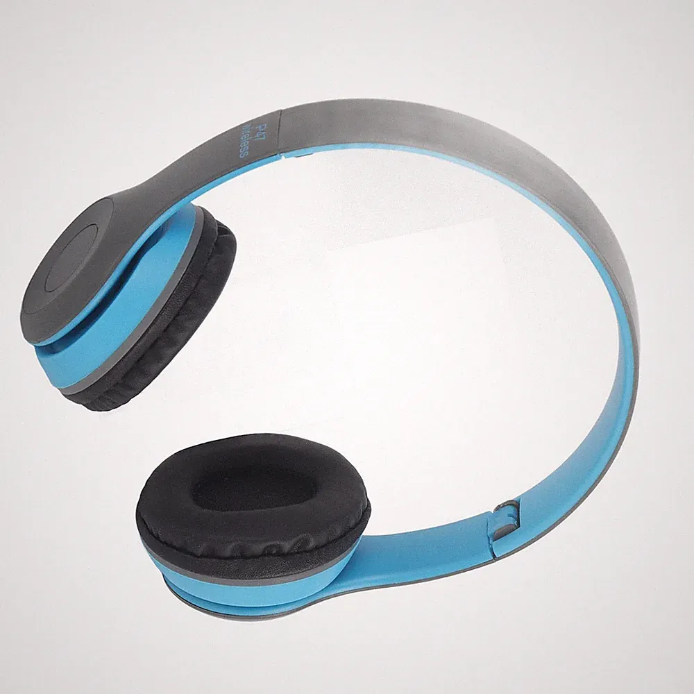 Kopfhörer Bluetooth P47 Faltbar Tragbar Bass Wireless Sport Kopfhörer Blau
