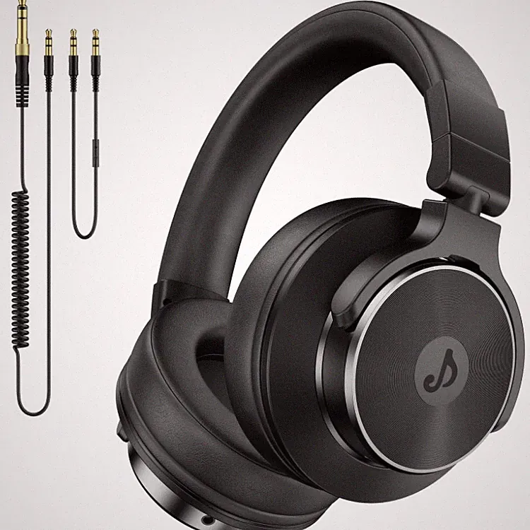 Kopfhörer DJ Kopfhörer Over Ear mit Kabel Schwarz 50mm Neodym Lautsprecher 32