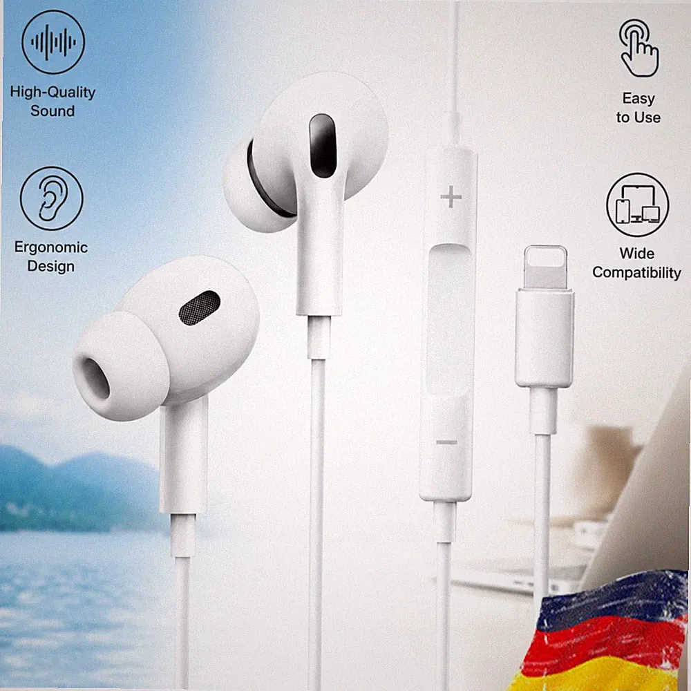 Kopfhörer für iPhone X 11 12 13 14 Pro Max EarPods iPad Headset In-Ear Mikrofon