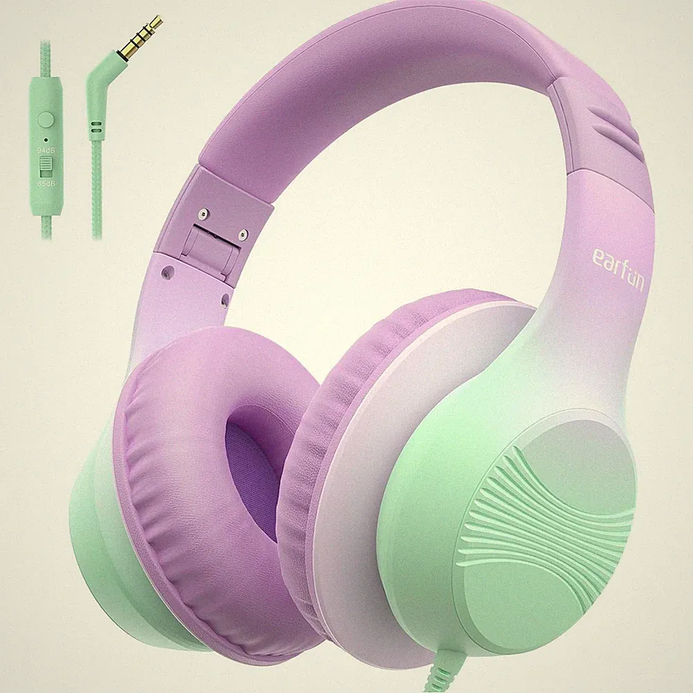Kopfhörer für Kinder Over-Ear mit Kabel Faltbar Lautstärkebegrenzer