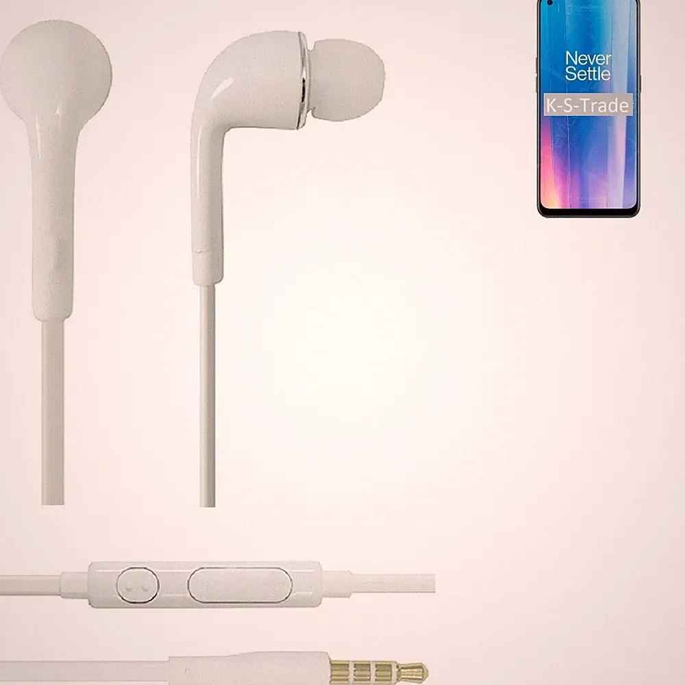 Kopfhörer für OnePlus Nord CE 2 5G headset Ohrstöpsel in ear plug weiß
